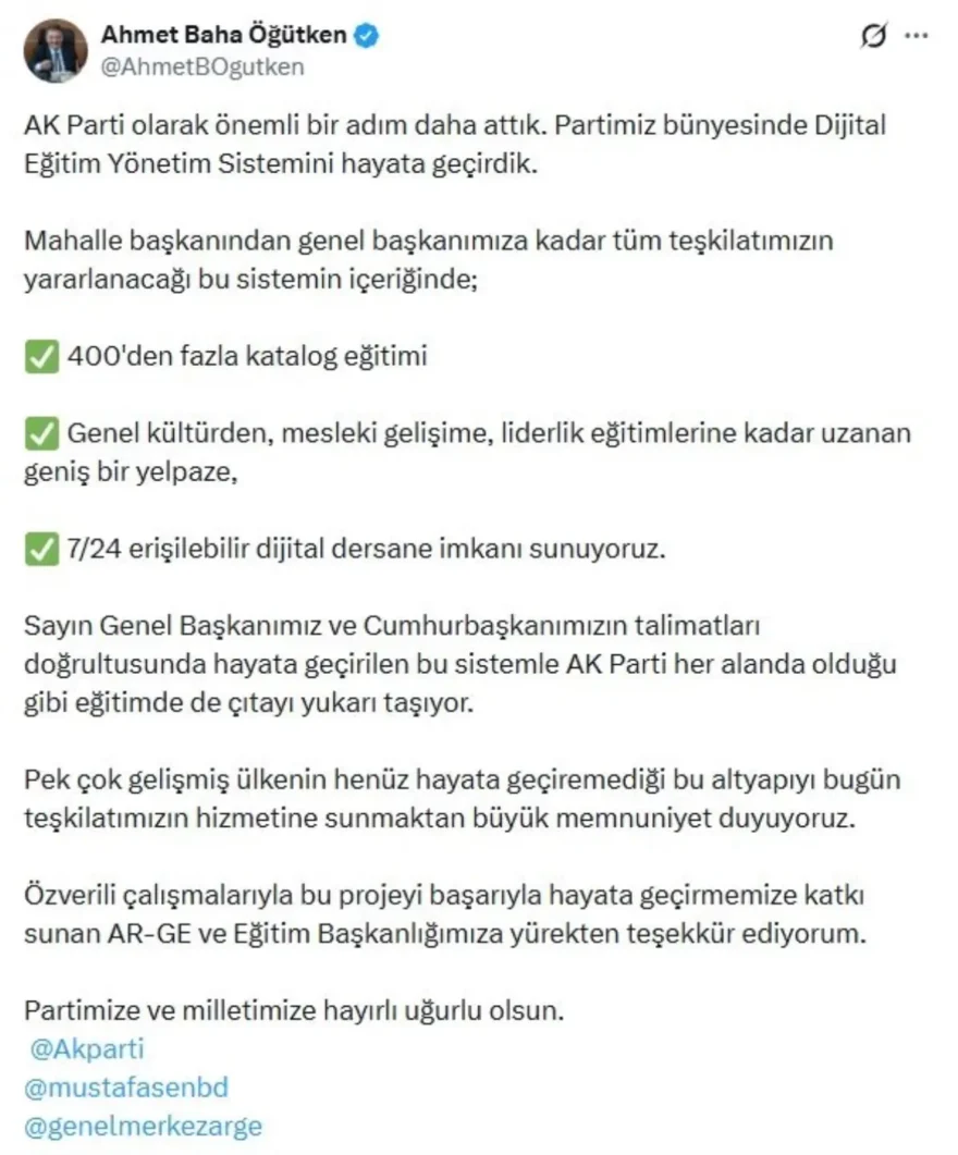 AK Parti’den Dijital Eğitim Sistemi