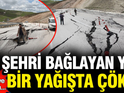 Yağışlar Sonucu Çöken Yol, Bitlis ve Muş’u Birbirinden Ayırdı