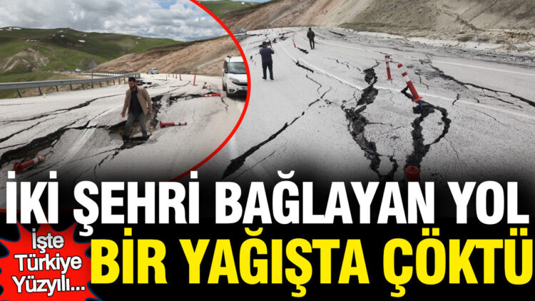 Yağışlar Sonucu Çöken Yol, Bitlis ve Muş’u Birbirinden Ayırdı